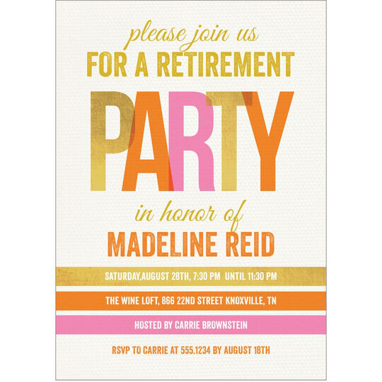 Big Bright Party Invitations