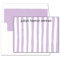 Lavender Stripe Flat Note Cards