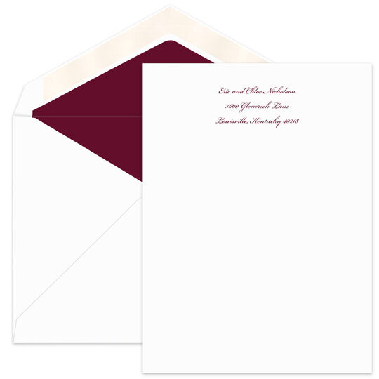 Classic Letter Sheets  - Raised Ink