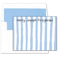 Blue Stripe Flat Note Cards