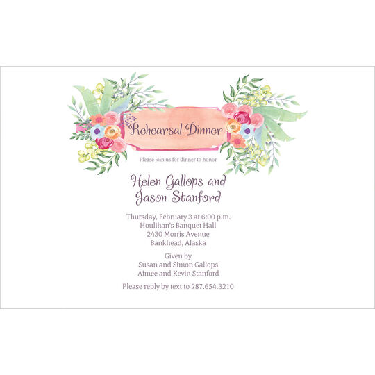 Fresh Floral Bouquet Invitations