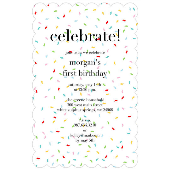Confetti Invitations
