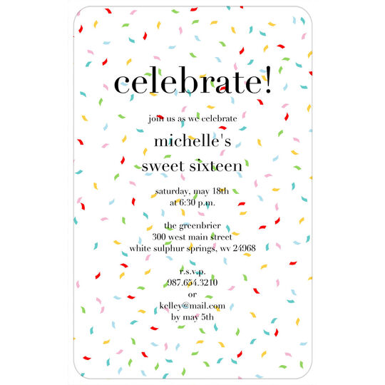 Confetti Invitations