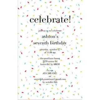 Confetti Invitations