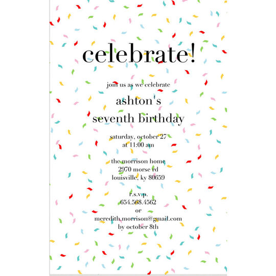 Confetti Invitations