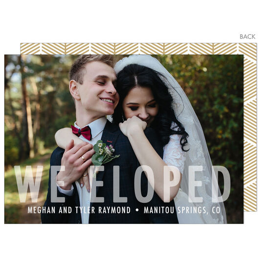 Big We Eloped Photo Wedding Announcements