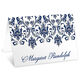 Damask Navy and Gold Folded Enclosure Cards Image 1 of 3