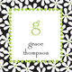 Black and Lime Fun Daisies Folded Enclosure Cards Image 4 of 4