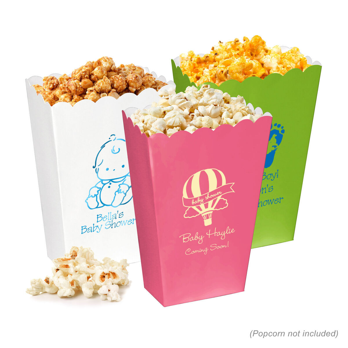 personalized popcorn bags for baby shower