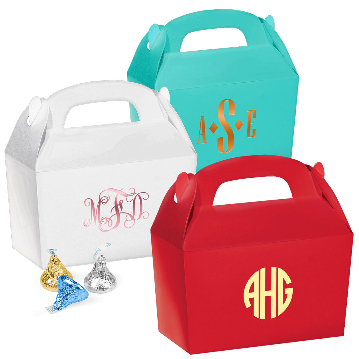 Design Your Own Monogram Gable Favor Boxes