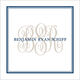 Tailored Monogram Navy Square Enclosure Cards Image 1 of 3