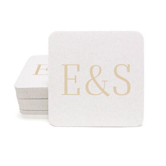 Initial Duo Square Coasters