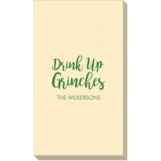 Drink Up Grinches Linen Like Guest Towels