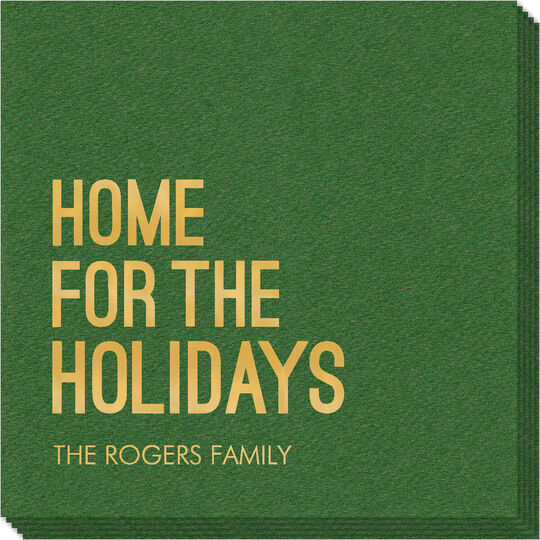 Home For The Holidays Linen Like Napkins