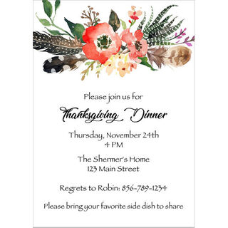 Fall Feathers Invitations