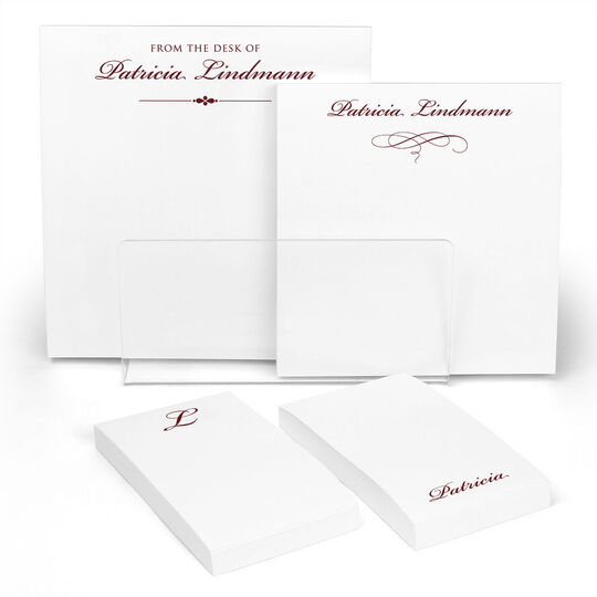 Elegant Script Notepad Set