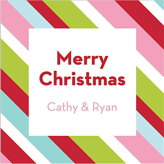 Preppy Stripe Holiday Enclosure Cards