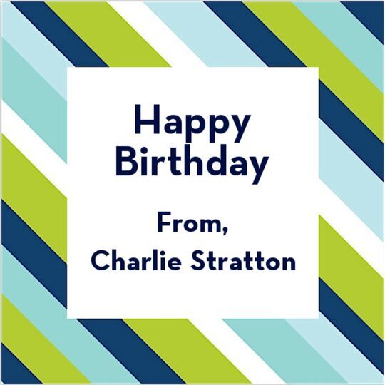 Preppy Stripe Blue Enclosure Cards