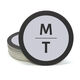 Stacked Initials Inverse Round Coasters Image 2 of 2