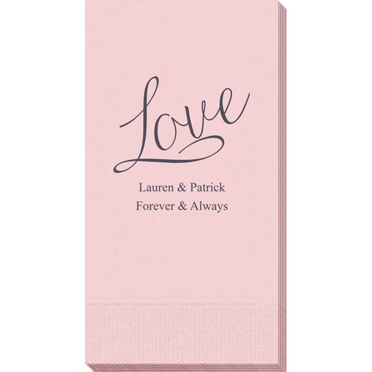 Expressive Script Love Guest Towels