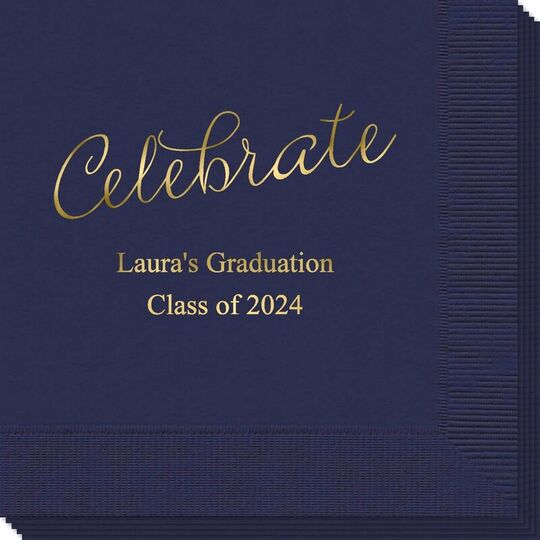 Expressive Script Celebrate Napkins