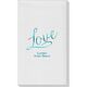 Expressive Script Love Linen Like Guest Towels Image 2 of 3