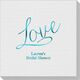 Expressive Script Love Linen Like Napkins Image 2 of 3