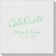 Expressive Script Celebrate Linen Like Napkins Image 5 of 5