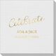 Expressive Script Celebrate Linen Like Napkins Image 3 of 5