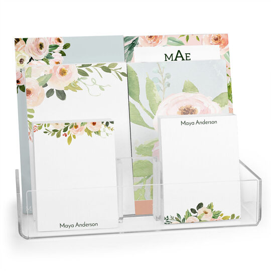 Corner Roses Notepad Set