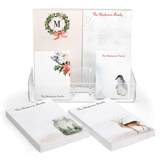 Winter Snow Notepad Set