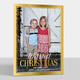 Brilliantly Framed Foil Pressed Flat Holiday Photo Cards Image 1 of 2