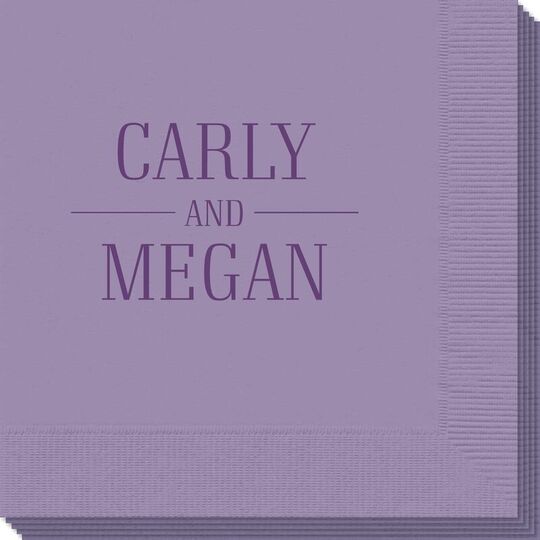 Modern Couple Detail Napkins