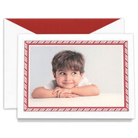 Candy Cane Stripe Folded Photo Holiday Cards