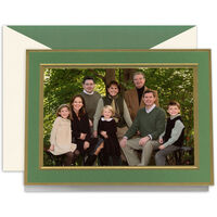 Clover and Gold Folded Photo Holiday Cards