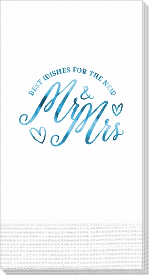 Mr. and Mrs. Best Wishes Guest Towels