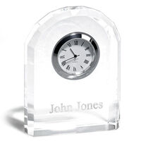 Personalized Optic Crystal Arched Clock