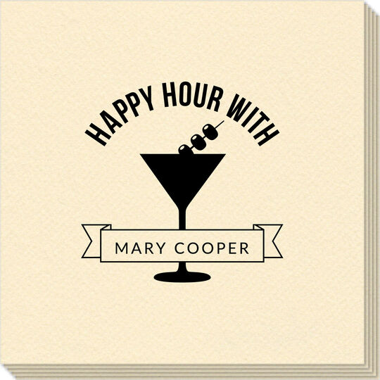 Happy Hour Martini Linen Like Napkins