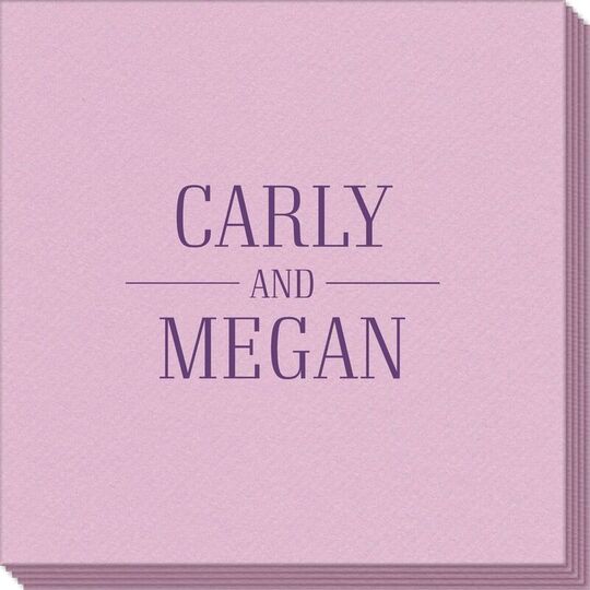 Modern Couple Detail Linen Like Napkins