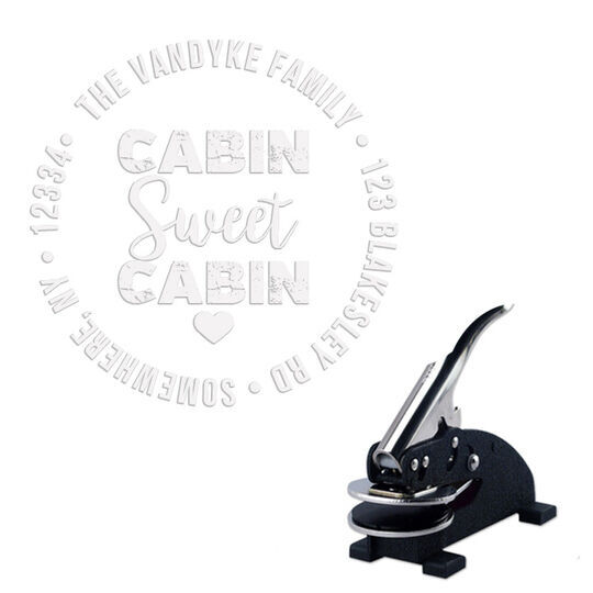 Cabin Sweet Cabin Circle Embosser