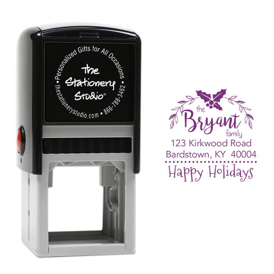 Holly Swag Self-Inking Stamp