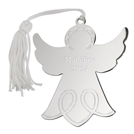 Personalized Angel Shaped Ornament with Tassel