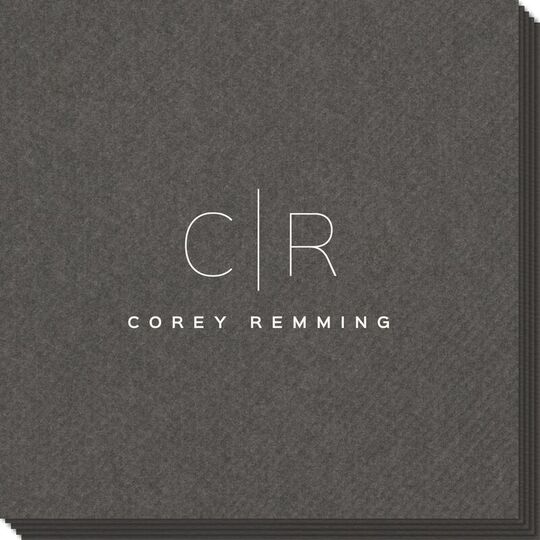 Duogram Initials Linen Like Napkins