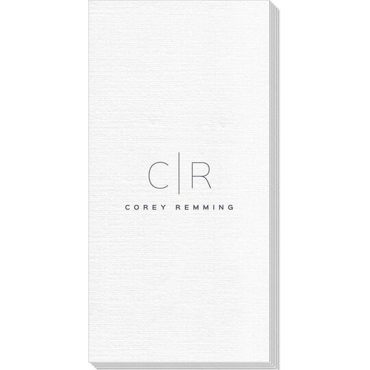 Duogram Initials Luxury Deville Guest Towels