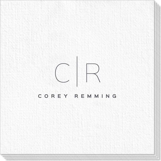 Duogram Initials Luxury Deville Napkins