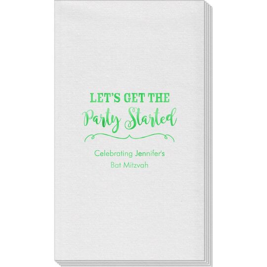 Let's Get the Party Started Linen Like Guest Towels