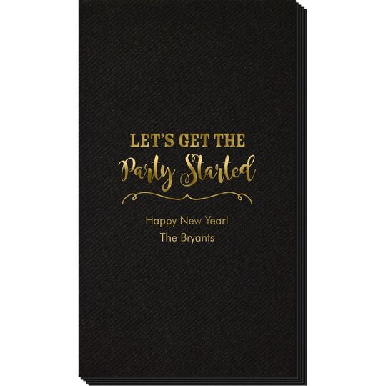 Let's Get the Party Started Linen Like Guest Towels