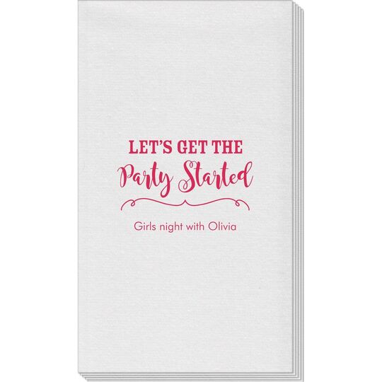Let's Get the Party Started Linen Like Guest Towels