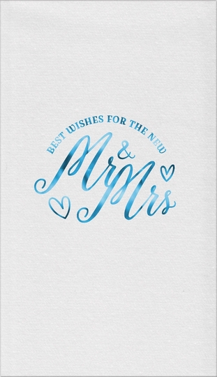 Mr. and Mrs. Best Wishes Linen Like Guest Towels