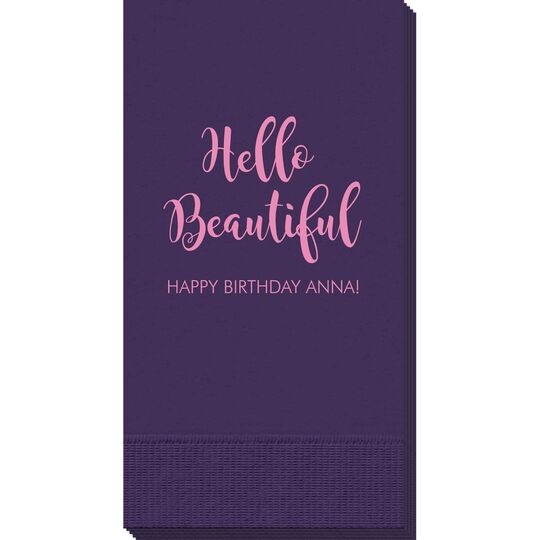 Hello Beautiful Guest Towels